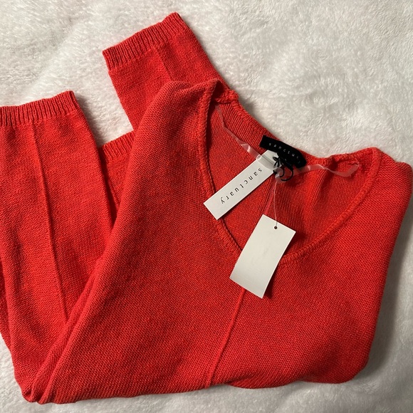 NWT reddish-orange Sanctuary sweater - Picture 3 of 5